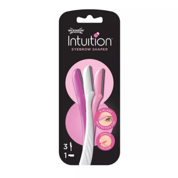 Rasoir à Sourcils Jetable Femme Intuition Perfect Finish Eyebrow Shaper x3 - WILKINSON