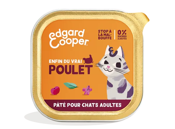 Pâtée Pour Chat Adulte Au Poulet 0% De Sucres Ajoutés 85g - Edgar & Cooper