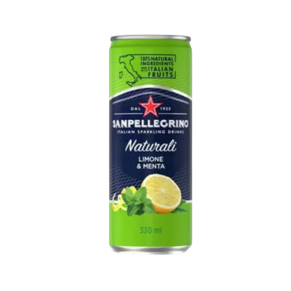 Eau Gazeuse Aromatisee Limone E Menta Boite Slim 33cl X 6 - SAN PELLEGRINO