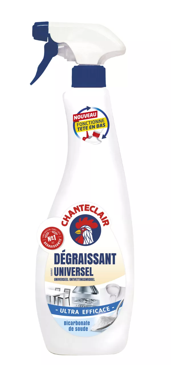 Haushaltsreiniger, ultrawirksames Universal-Entfettungsspray mit Backpulver, 600 ml - Chanteclair