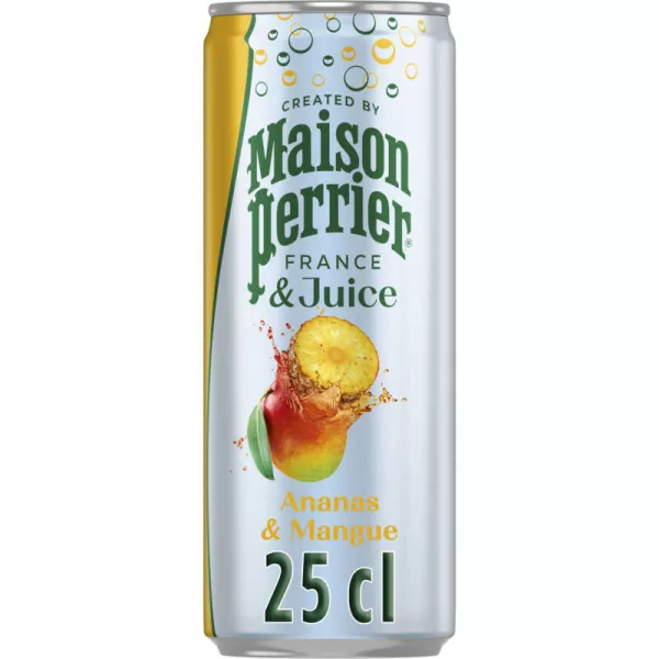Boisson Gazeuse Maison Perrier Magnetic Ananas Mangue Boite Slim 33cl - PERRIER