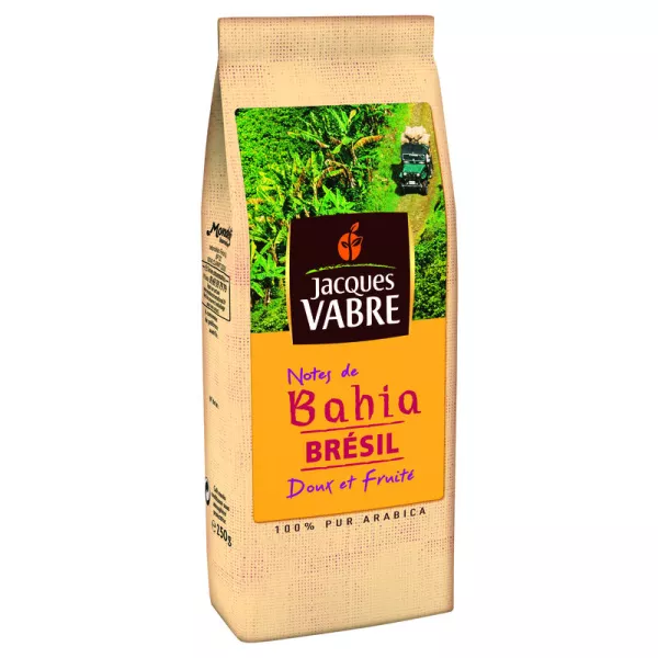 Notas de café molido de Bahía Brasil dulce y afrutado 250g - JACQUES VABRE