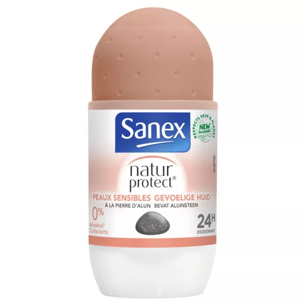 Natur Protect Roll-on Deodorant with Alum stone for sensitive skin 24 hours - SANEX