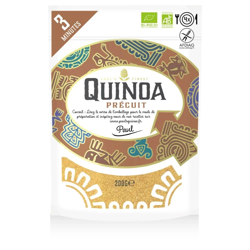 Quinoa précuit BIO sans gluten 200g - PAUL’S QUINOA