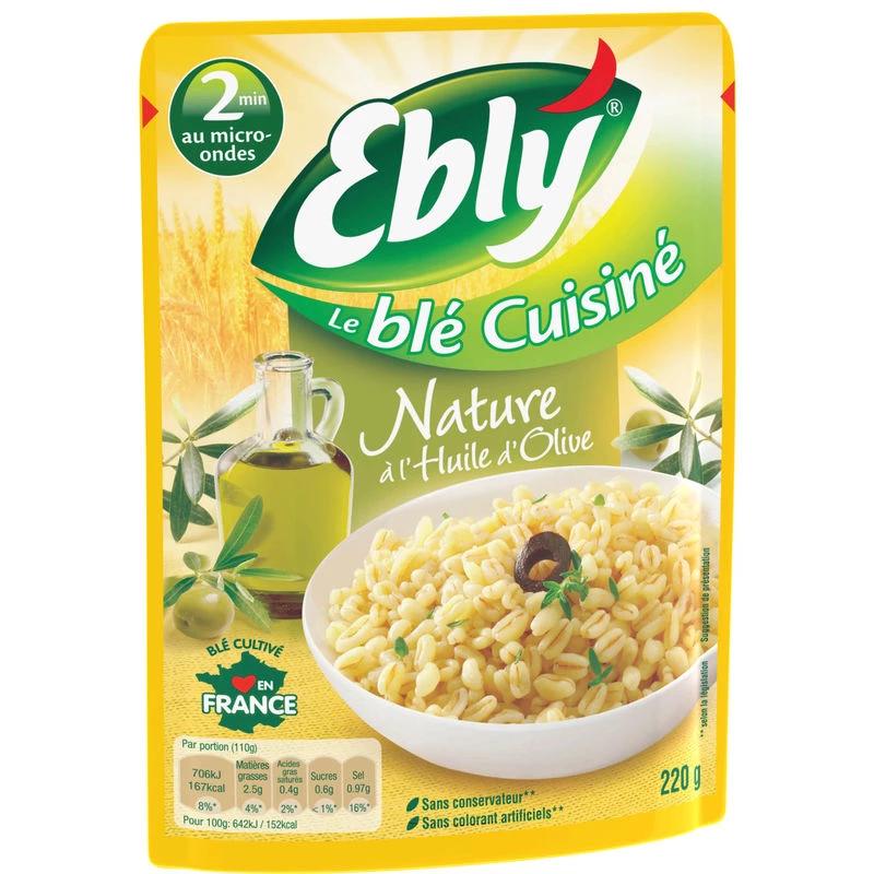 Blé nature/huile d'olive 220g - EBLY