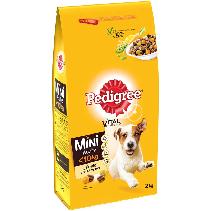 Корм для взрослых собак до 10 кг, пакет по 2 кг - PEDIGREE