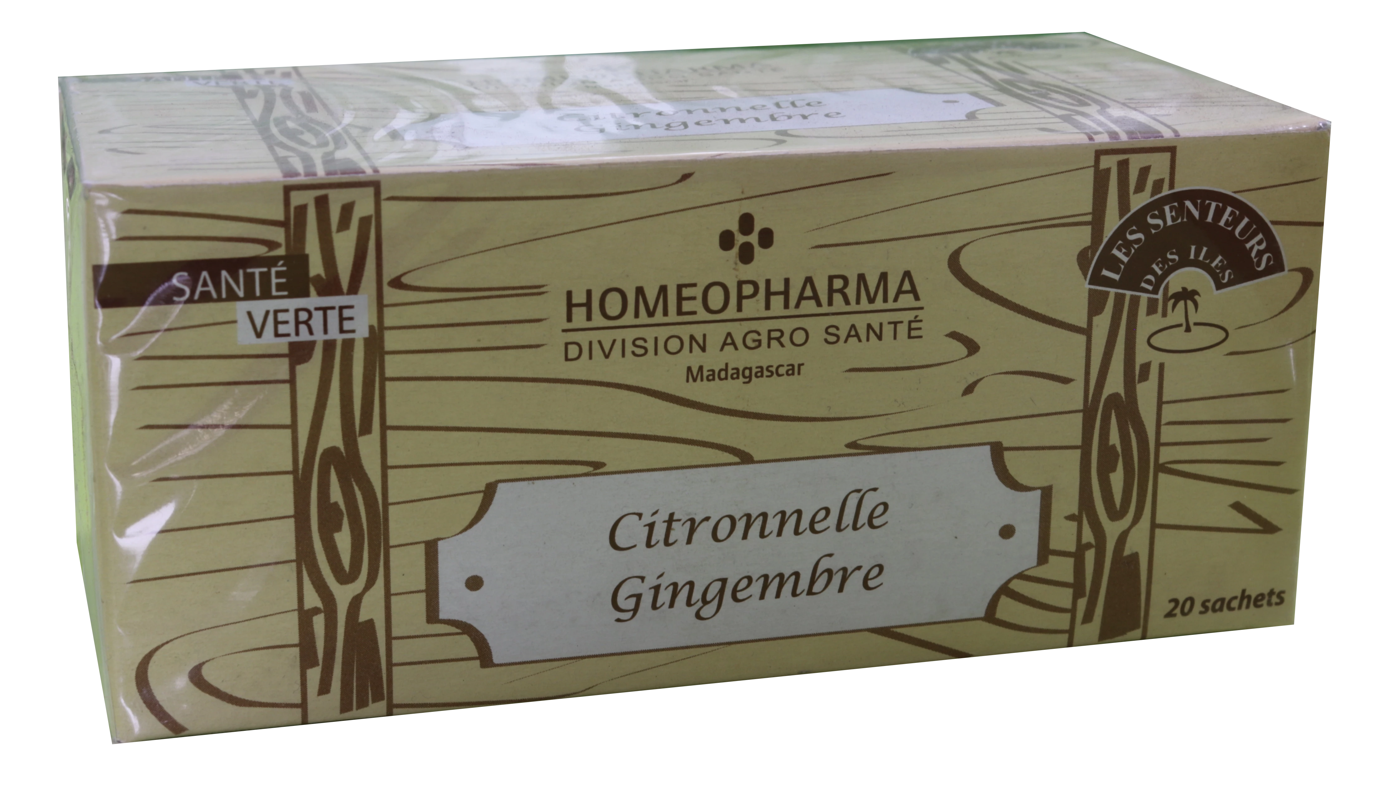 Tisanas - Infusões Gama Aroma das Ilhas Erva-cidreira-gengibre Caixa 20 Infusettes - HOMEOPHARMA