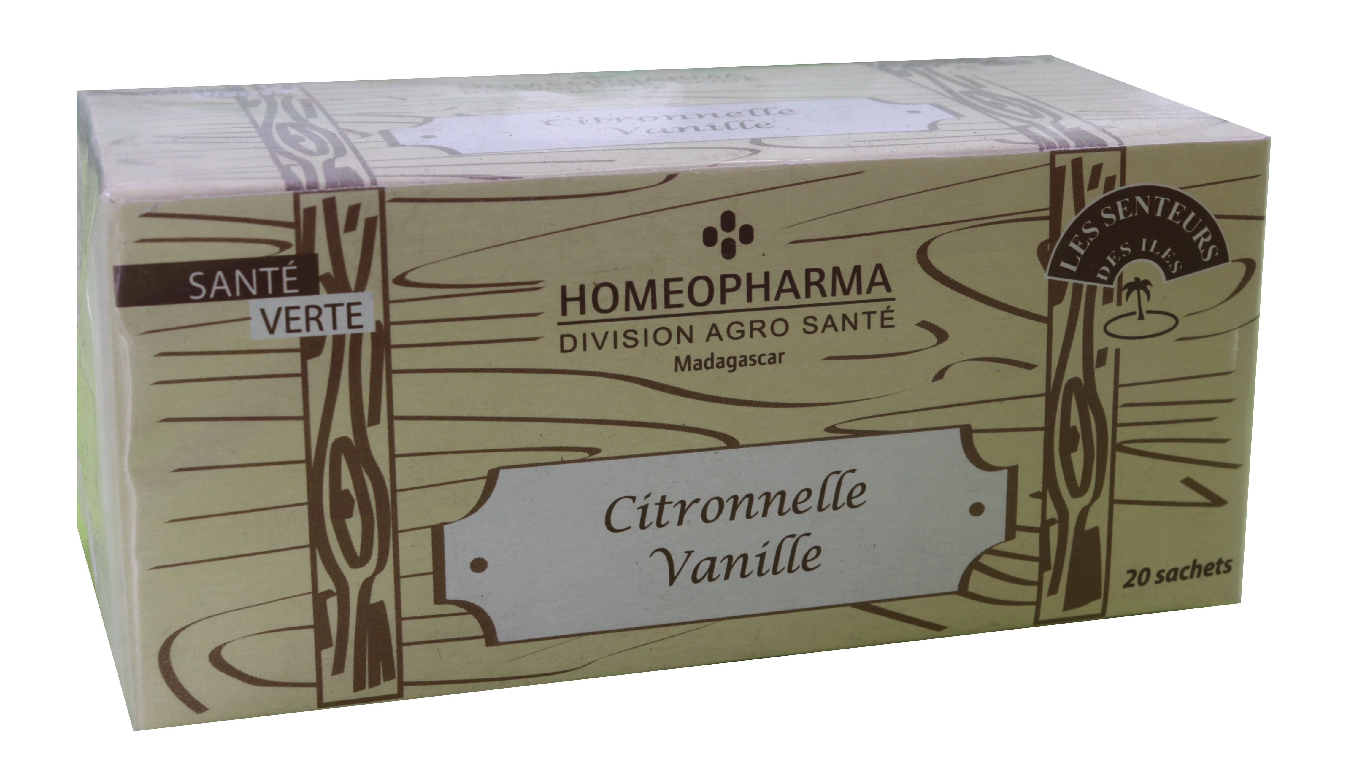 Tisanes - Infusions  Gamme Senteur Des Iles Citronnelle-vanille Bte / 20 Infusettes - Homeopharma