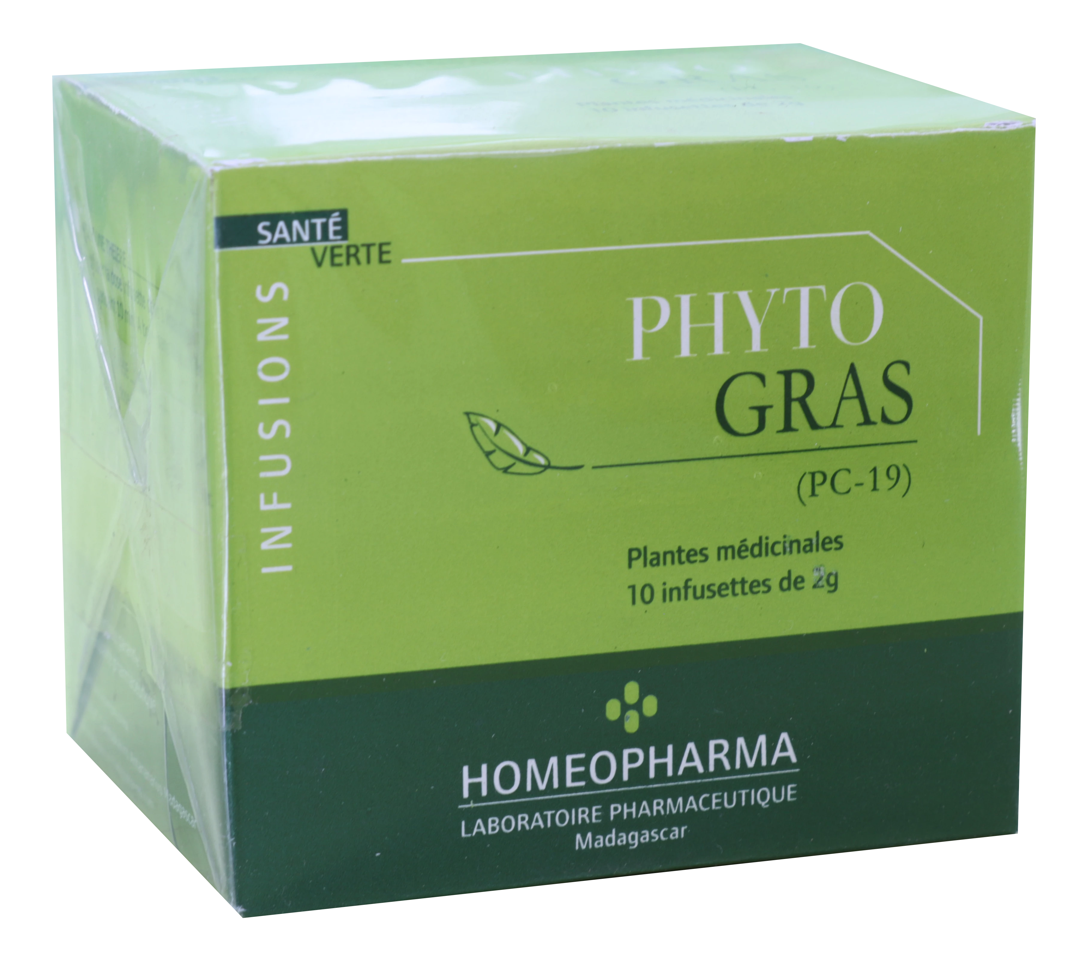 العلاج بالنباتات التقليدية Pc19-phyto-gras Box 20 Infusettes - HOMEOPHARMA