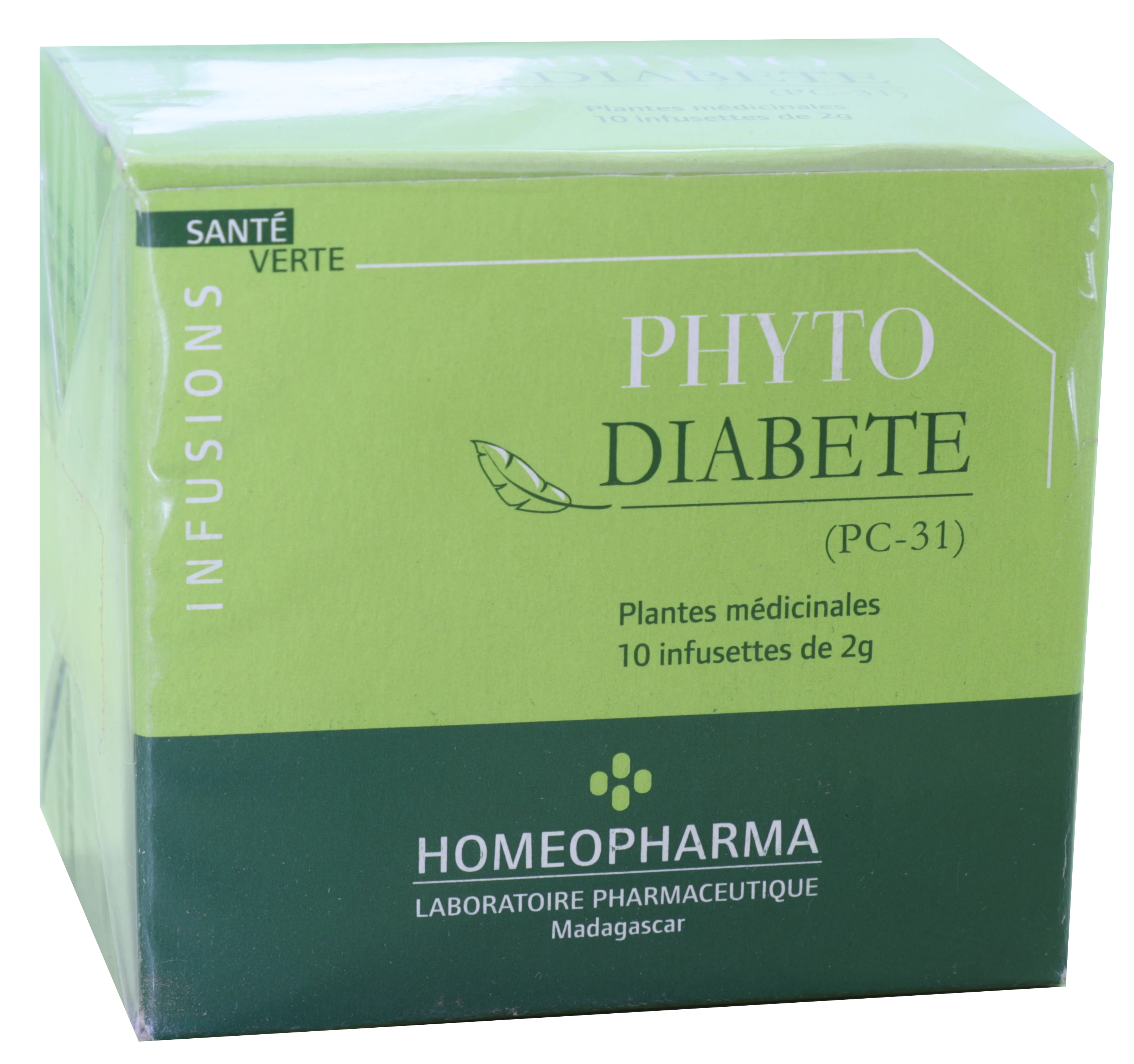 العلاج بالنباتات التقليدية Pc31- Phyto-Diabetes Box 20 Infusettes - HOMEOPHARMA