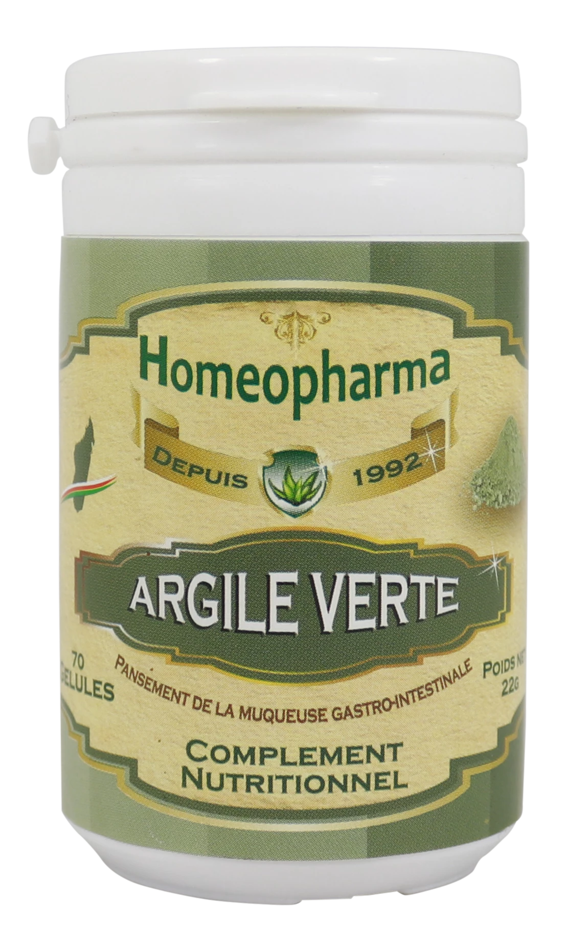 Arcilla Verde Cápsulas Vegetales Bte De70 - HOMEOPHARMA