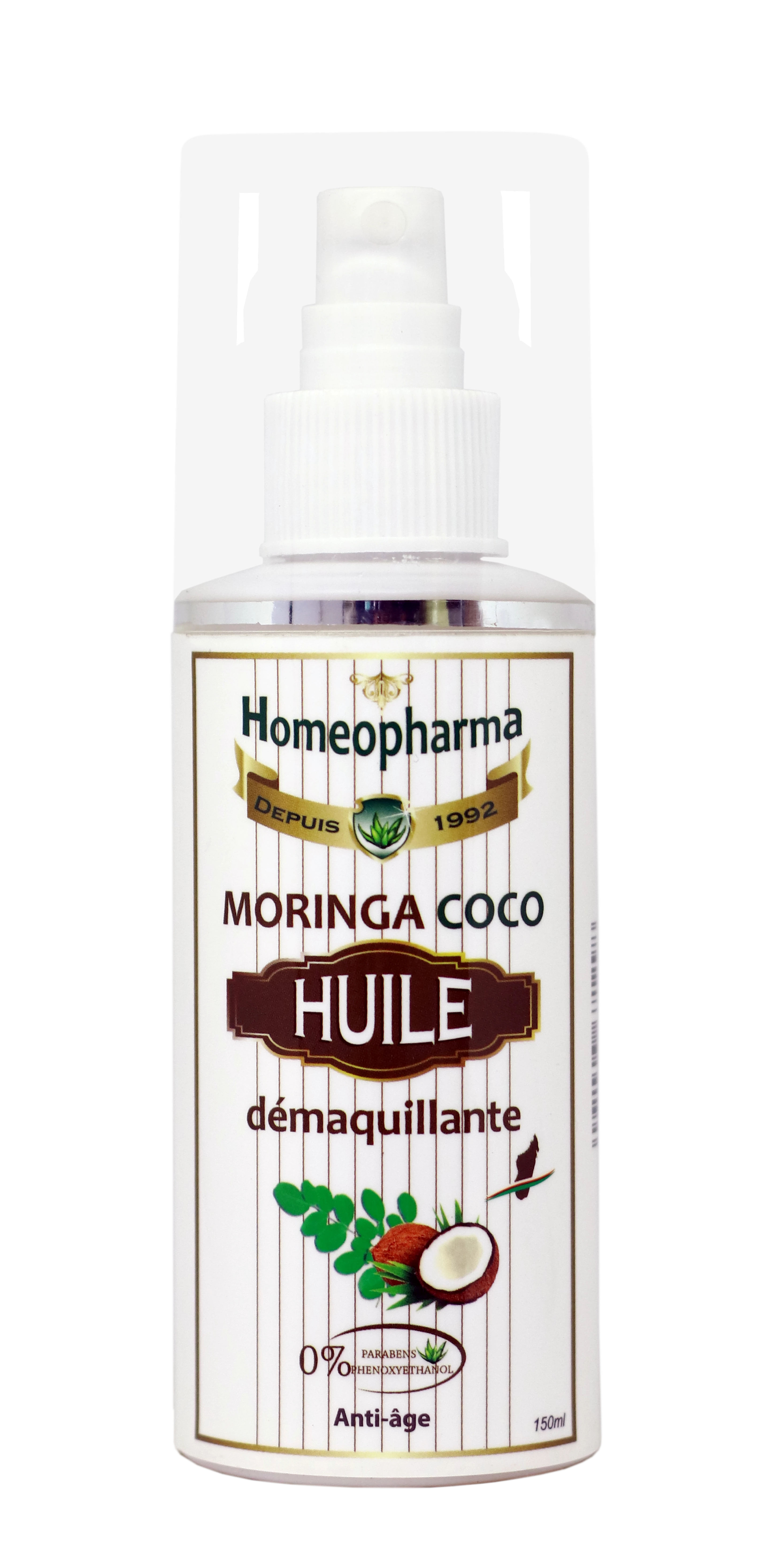 Huile Démaquillante Moringa 150ml - Homeopharma