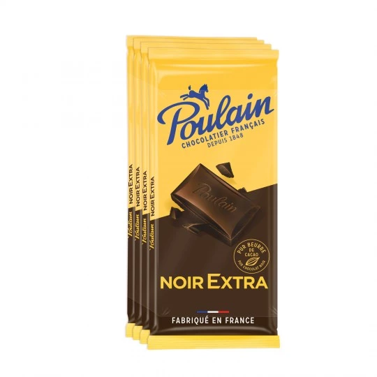 Extra fijne pure chocoladereep 400g - POULAIN