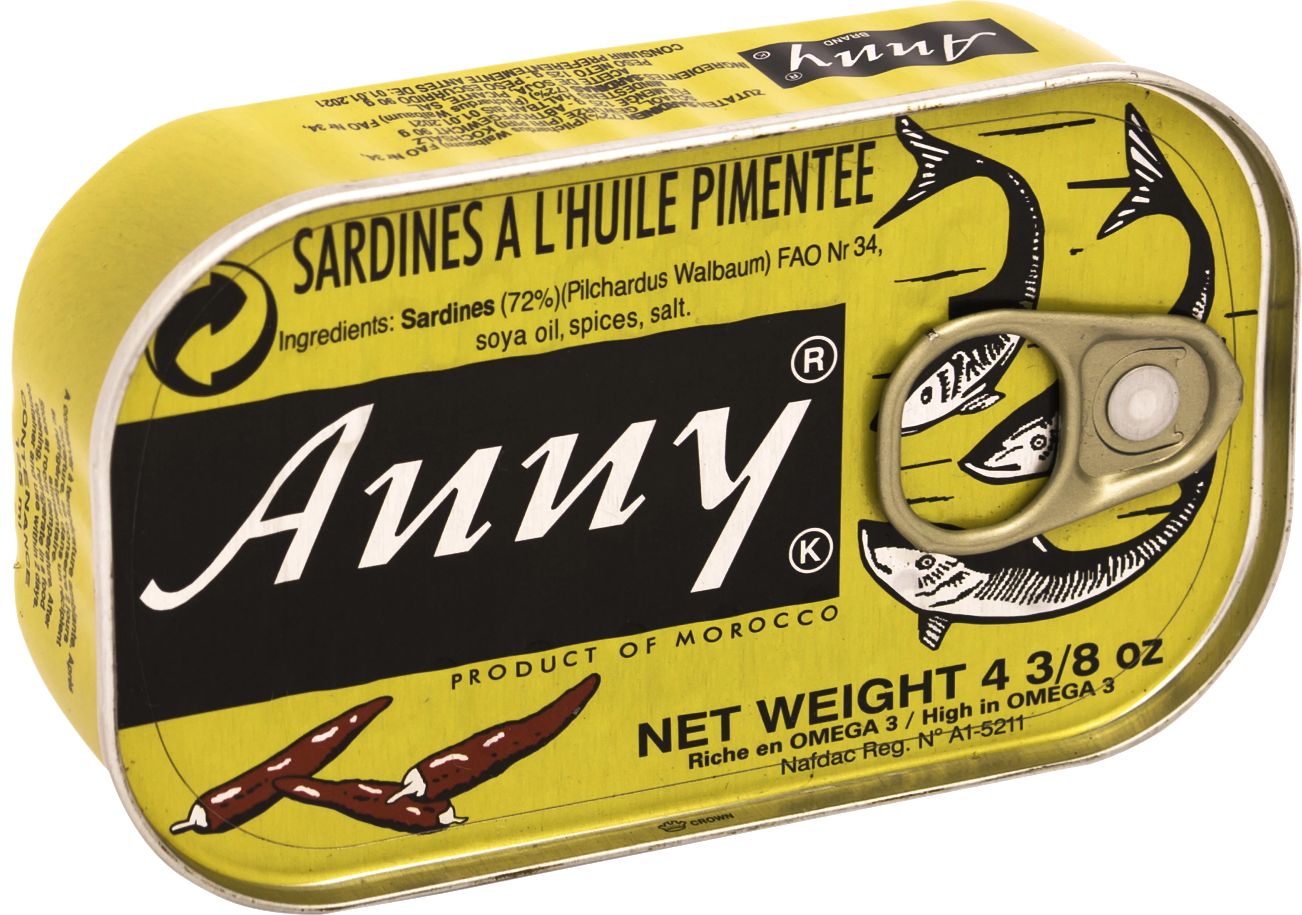 Sardines En Huile Pimentee 50 X 125 Gr - Anny