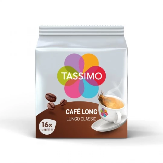 Café long lungo classic x16 dosettes 107g - TASSIMO