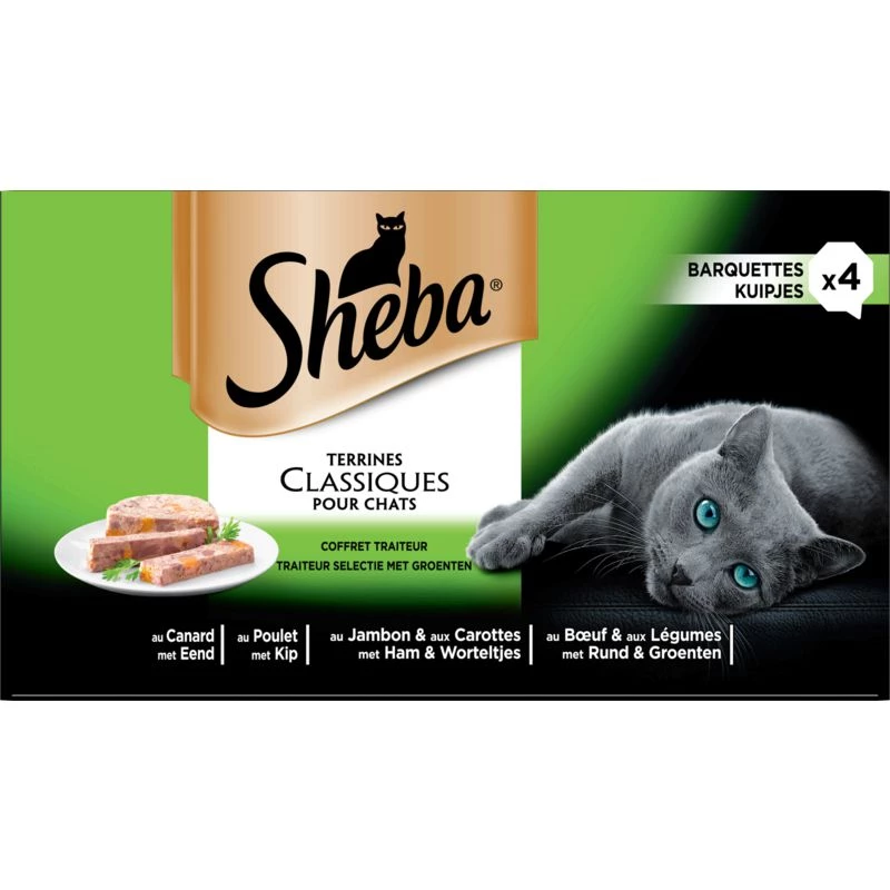 Pâtée pour chats classique coffret traiteur 4x85g - SHEBA