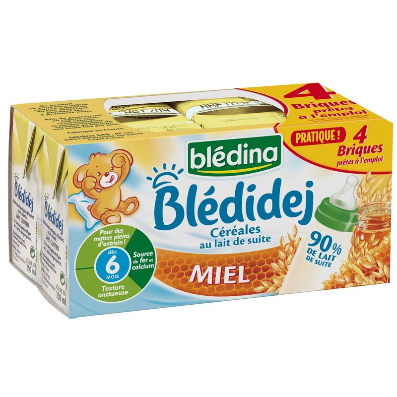 Blédidej miel 6 mois 4x250ml - BLEDINA