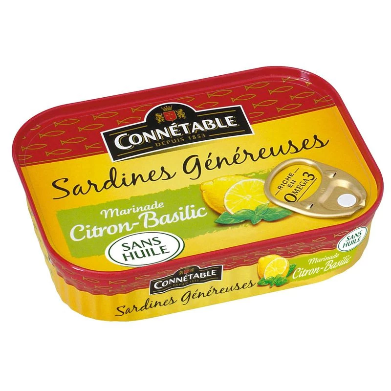 Sardine Généreuses au Citron, 140g - CONNÉTABLE