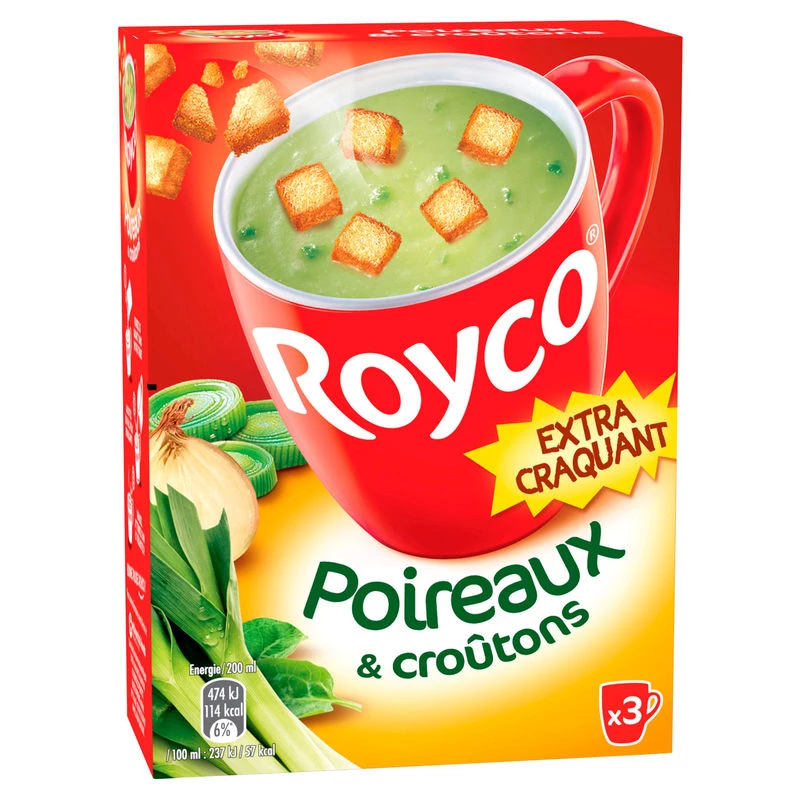 Soupe poireaux/ croûtons 3 sachets - ROYCO