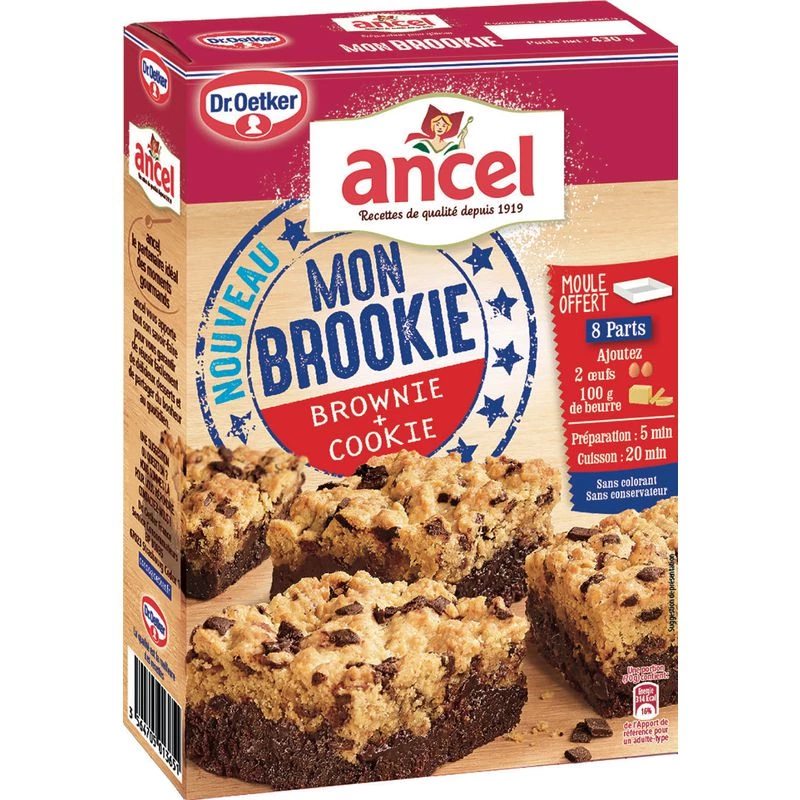 Préparation brownie + cookie 430g - ANCEL
