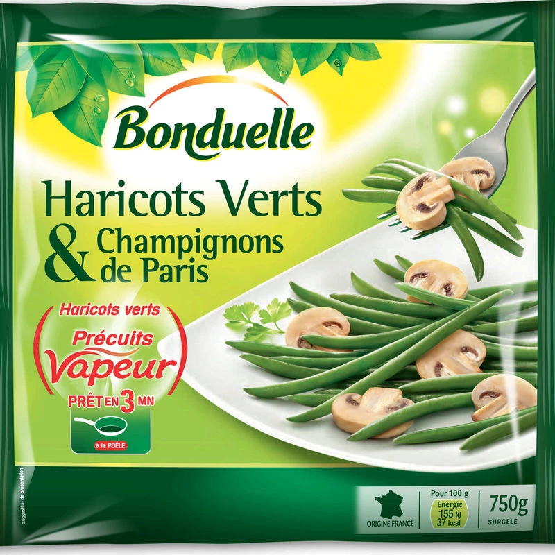 Haricots verts & champignons de Paris 750g - BONDUELLE