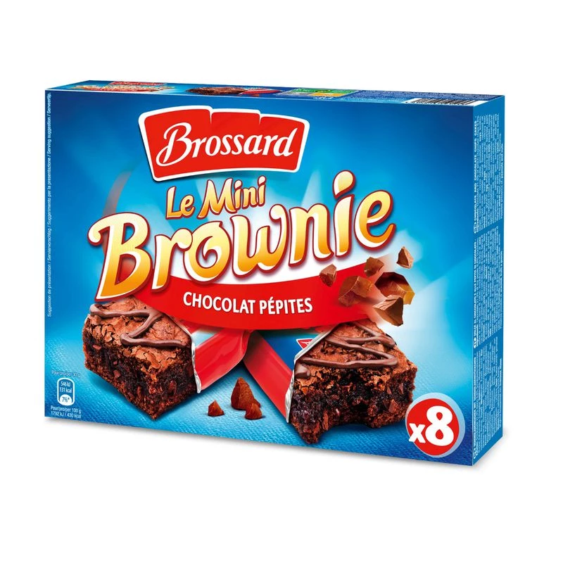 Mini brownie chocolat pépites x8 240g - BROSSARD