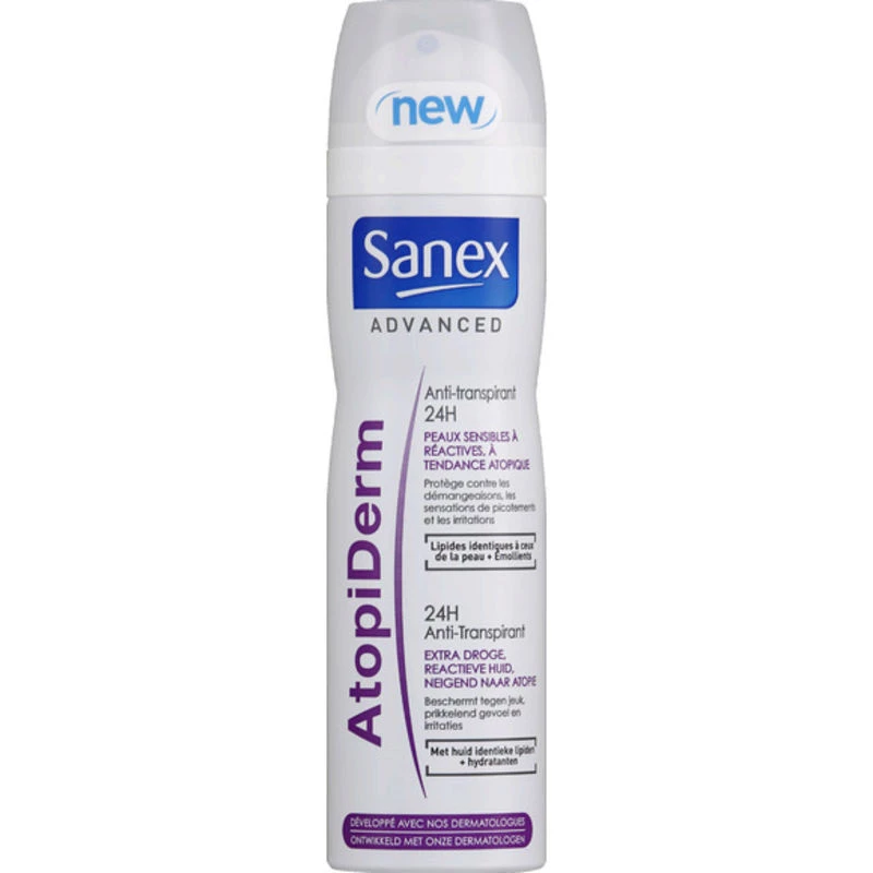 Déodorant femme spray 24h AtopiDerm 150ml - SANEX
