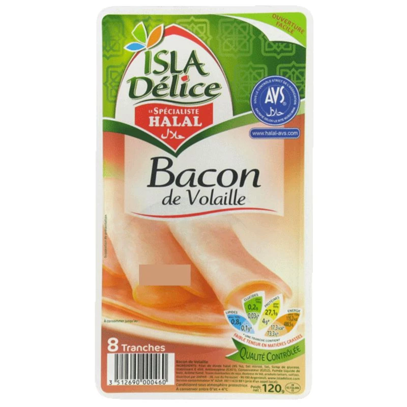 Bacon De Dinde Halal 120g