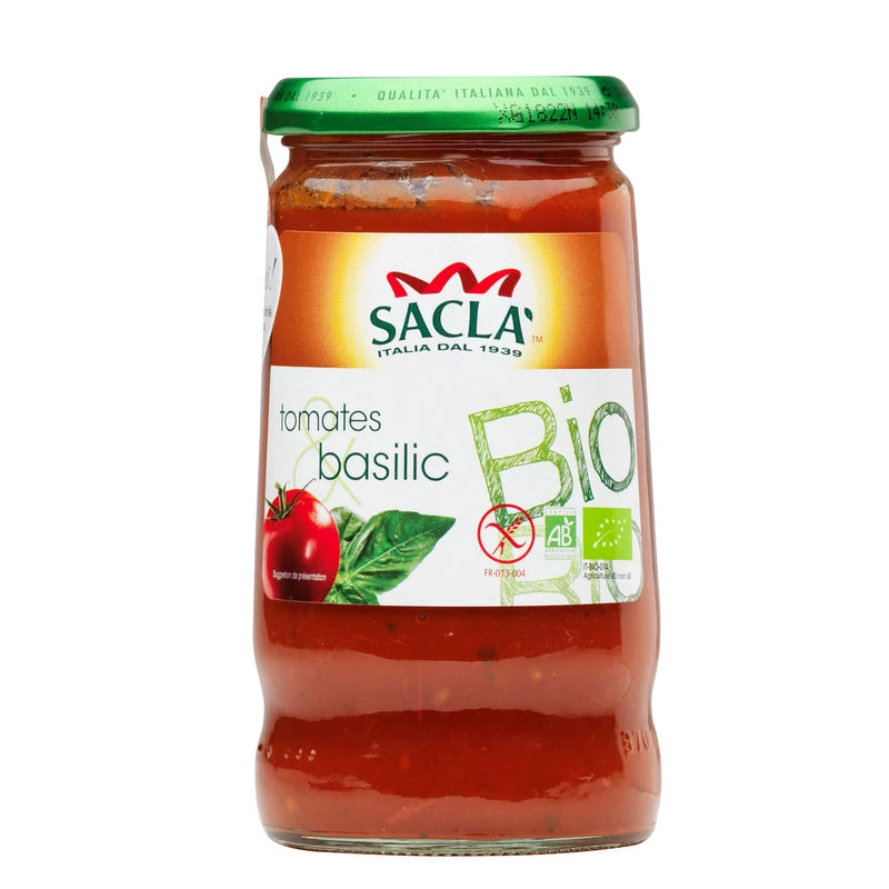 Tomates Basilic Bio 345g