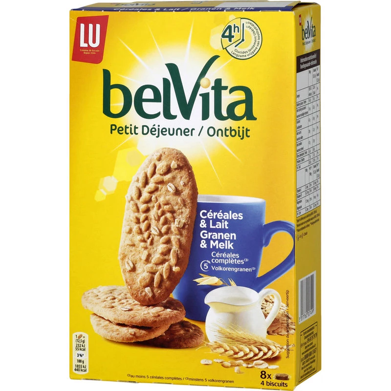 Печенье молочно-злаковое 400г - BELVITA