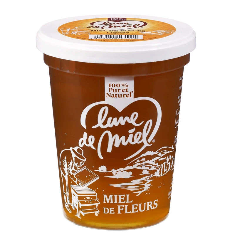 Miel Mille Fleurs Liquide, 1kg - LUNE DE MIEL