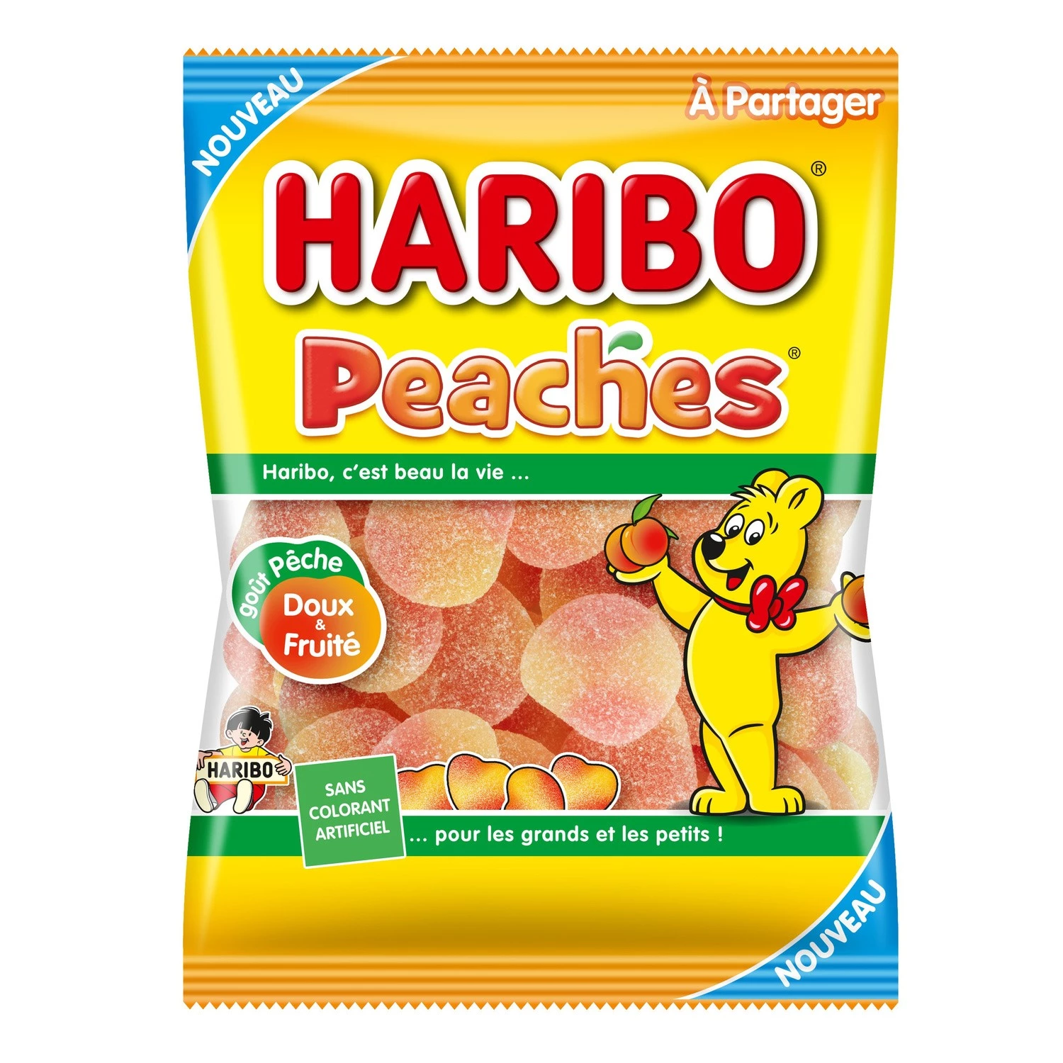 Bonbons Peaches; 250g - HARIBO