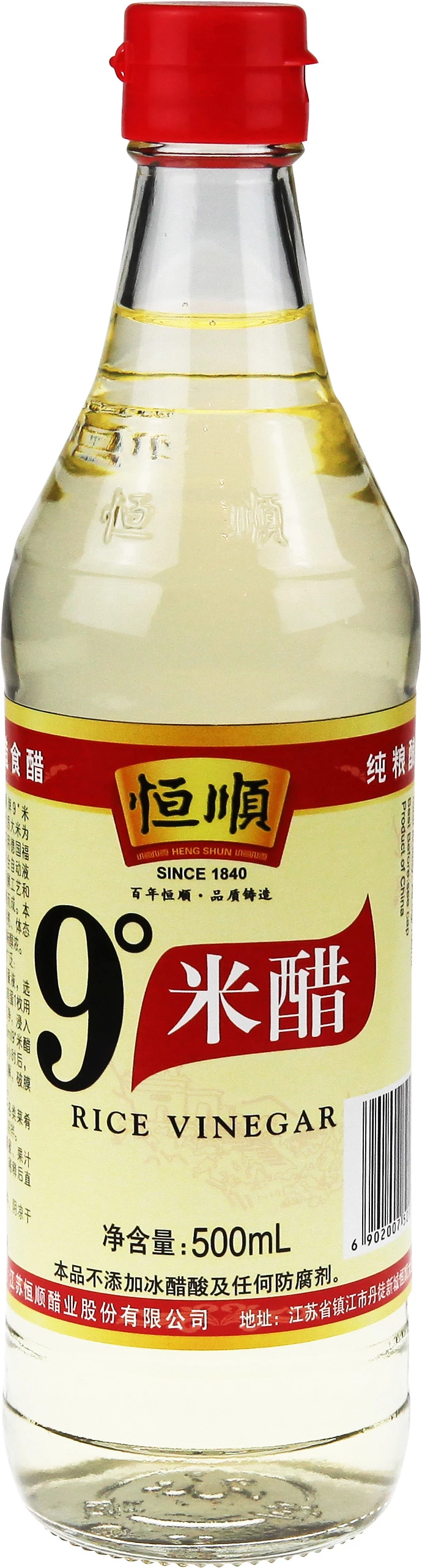 White Rice Vinegar 12 X 500 Ml - Heng Shun