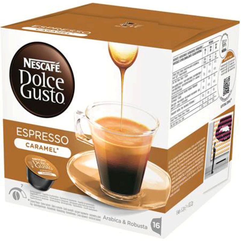 Café espresso caramel x16 capsules - NESCAFE DOLCE GUSTO