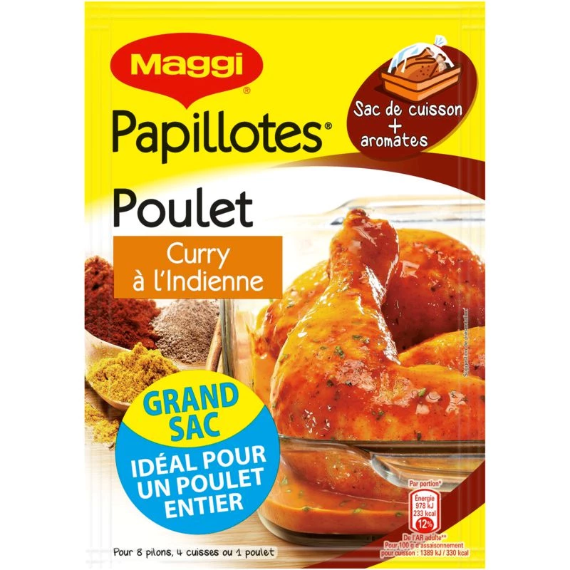 Papillotes Poulet Curry, 30g - MAGGI