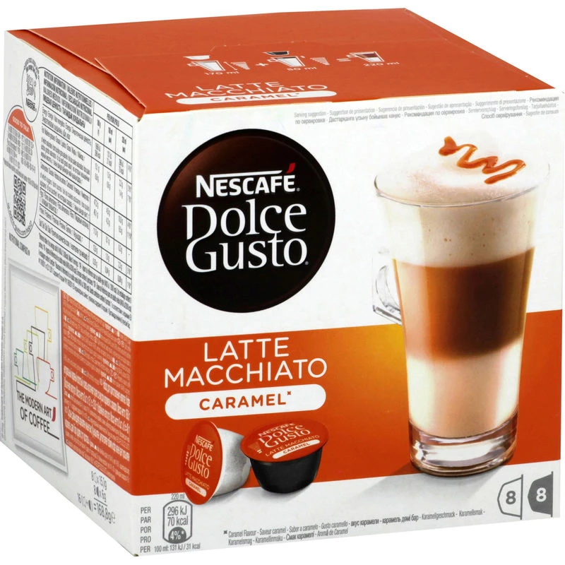 Latte macchiato caramel 2x8 capsules - NESCAFÉ DOLCE GUSTO