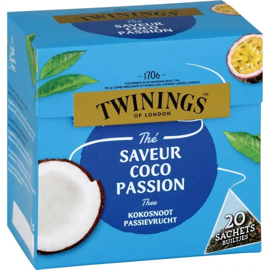 Thé saveur coco passion x20 32g - TWININGS
