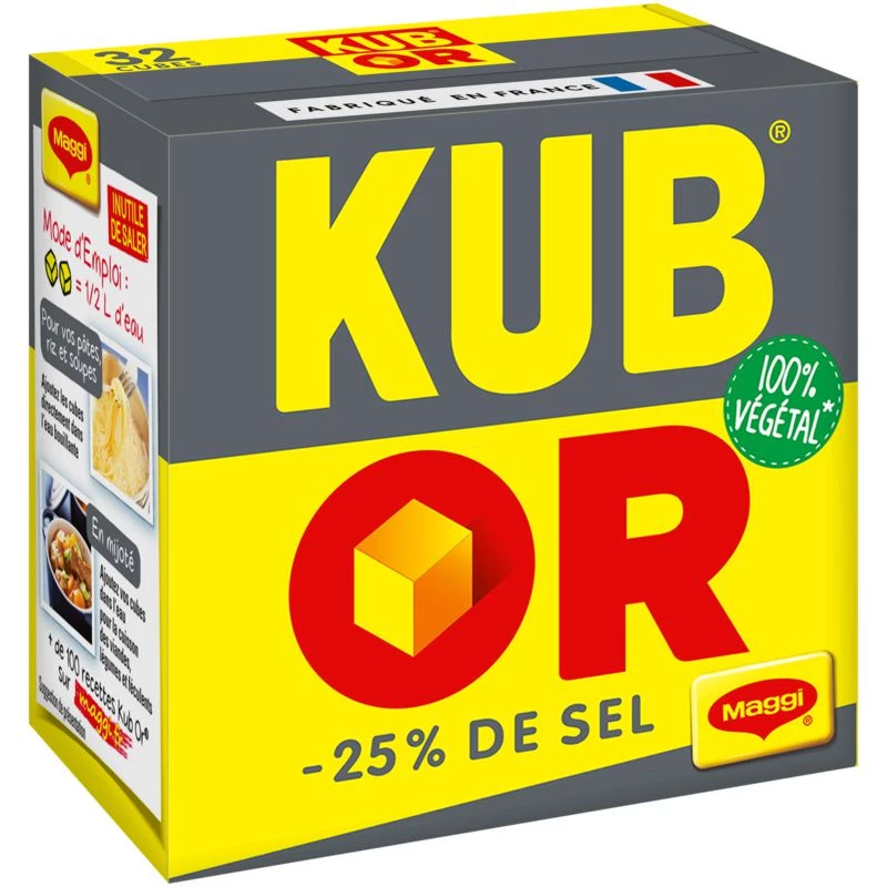 Bouillon Kub Or -25% de Sel, 121,6g  - MAGGI