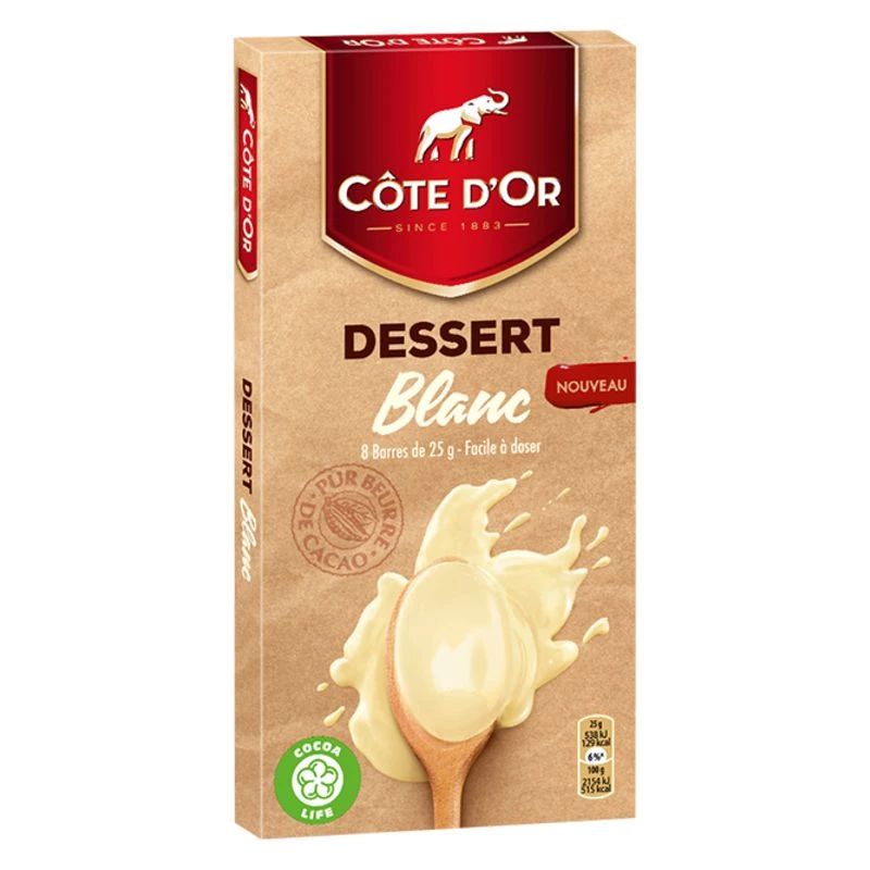 Chocolat blanc dessert 200g - COTE D'OR