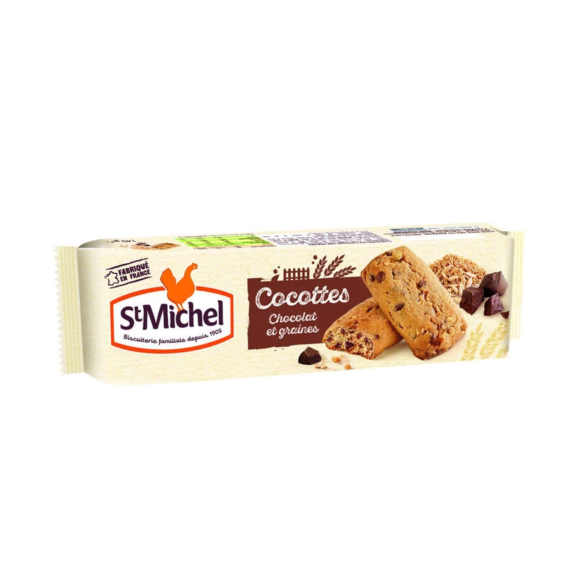 Biscoitos de coco com chocolate/cereais 140g - ST MICHEL