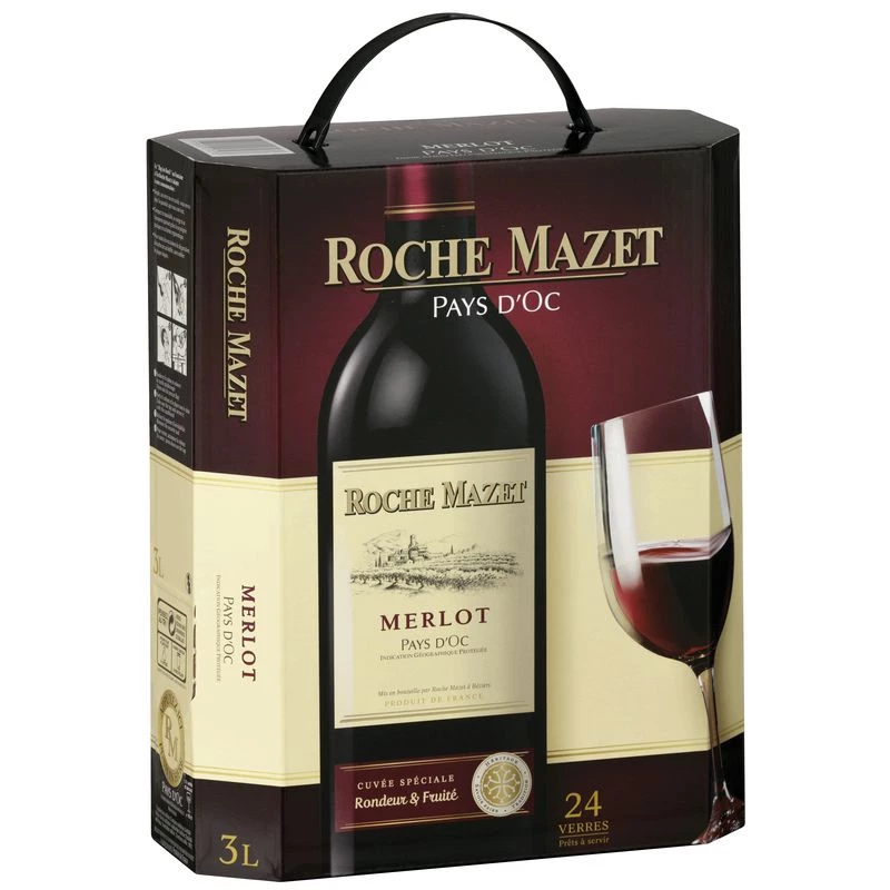 Vin Rouge Merlot, Fontaine 3l - ROCHE MAZET