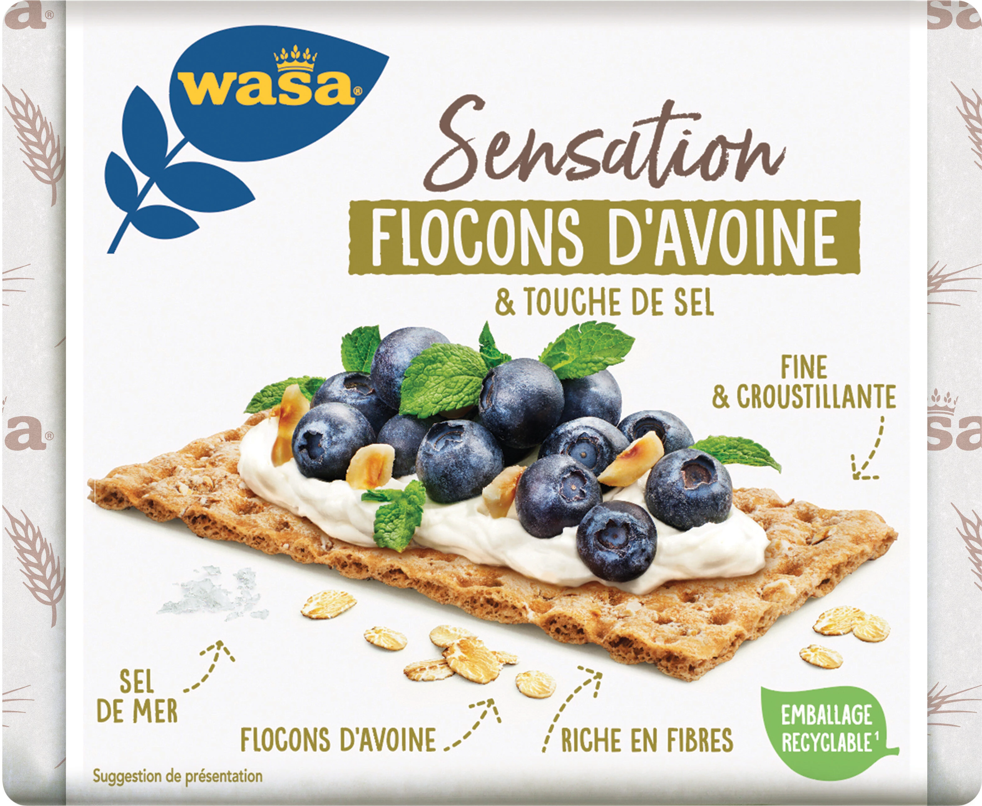 Sensation Crispy Toasts With Oat Flakes and Touch of Salt 265g - Wasa