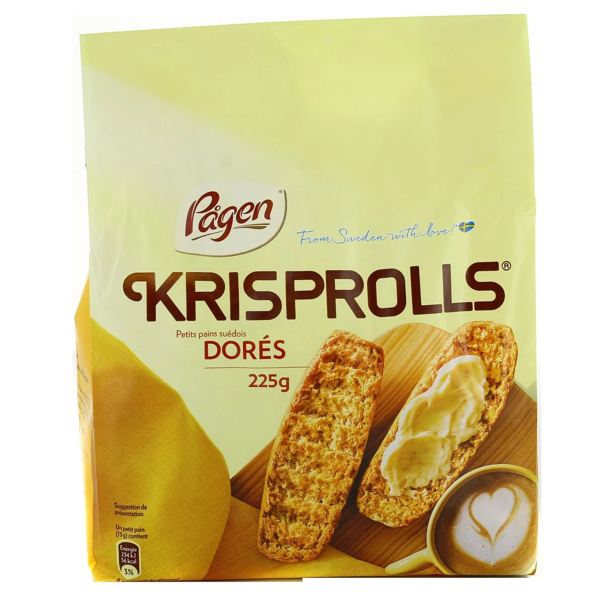 Swedish golden bread rolls 240g - KRISPROLLS