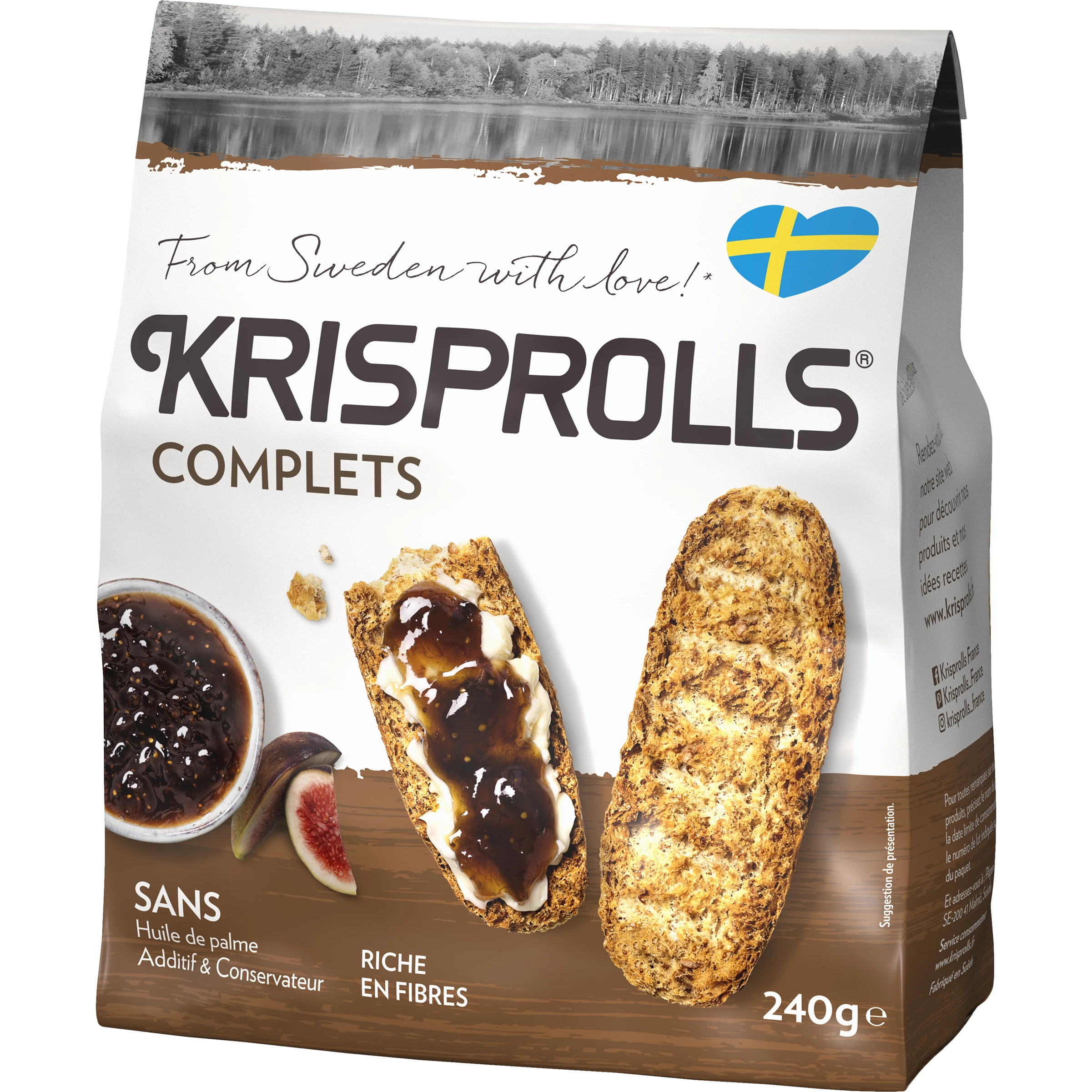 Rolinhos Suecos Integrais, 240g - KRISPROLLS