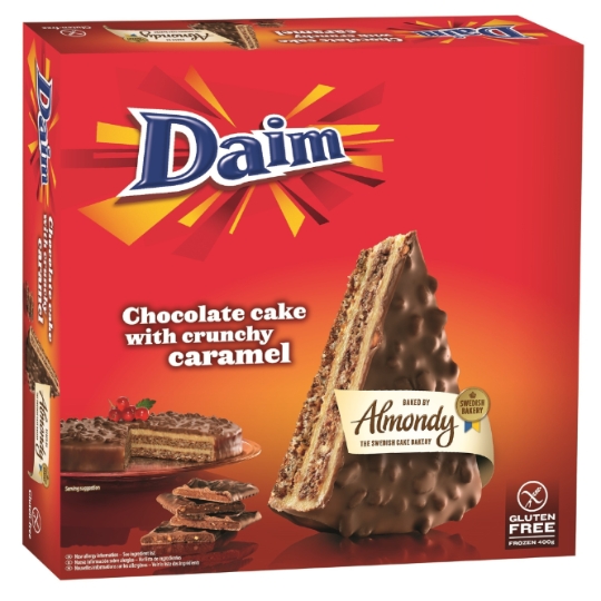 Gâteau au chocolat et caramel croquant Daim surgelé 400 g - ALMONDY