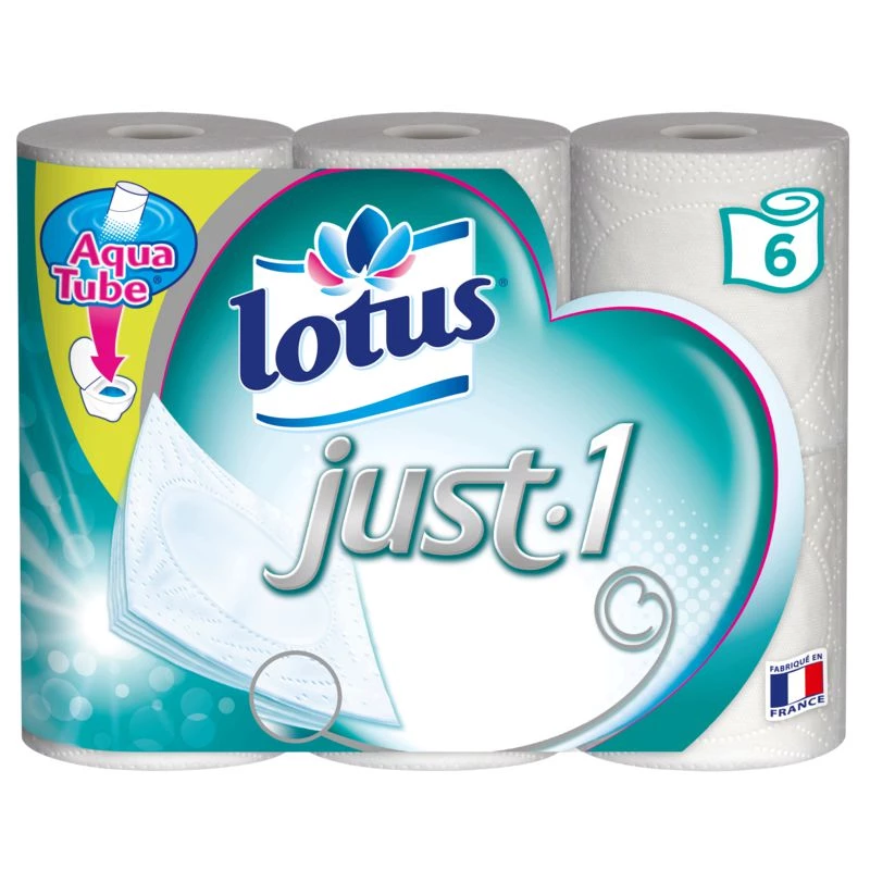 Toilette in carta just.1 tubo acqua x6 - LOTUS