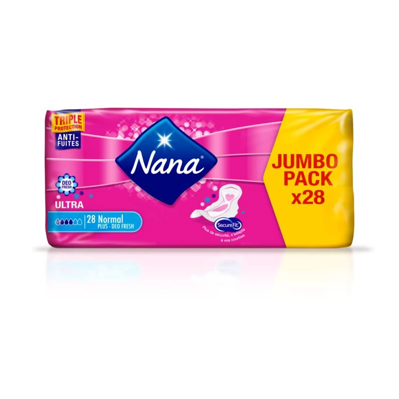 Serviettes hygiéniques triple protection normal X28 - NANA