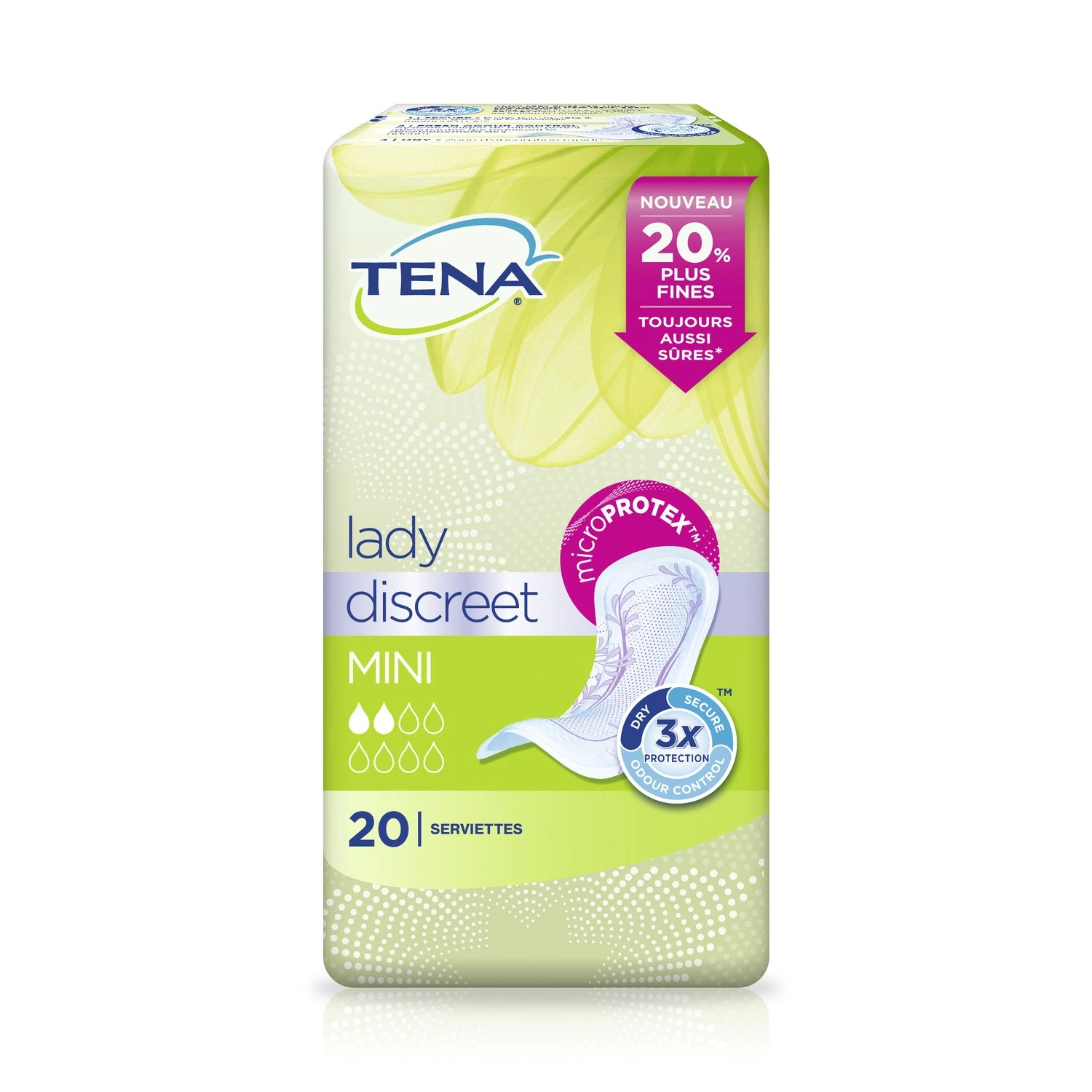 Mini Discreet Urinary Leak Sanitary Towels x20 - TENA