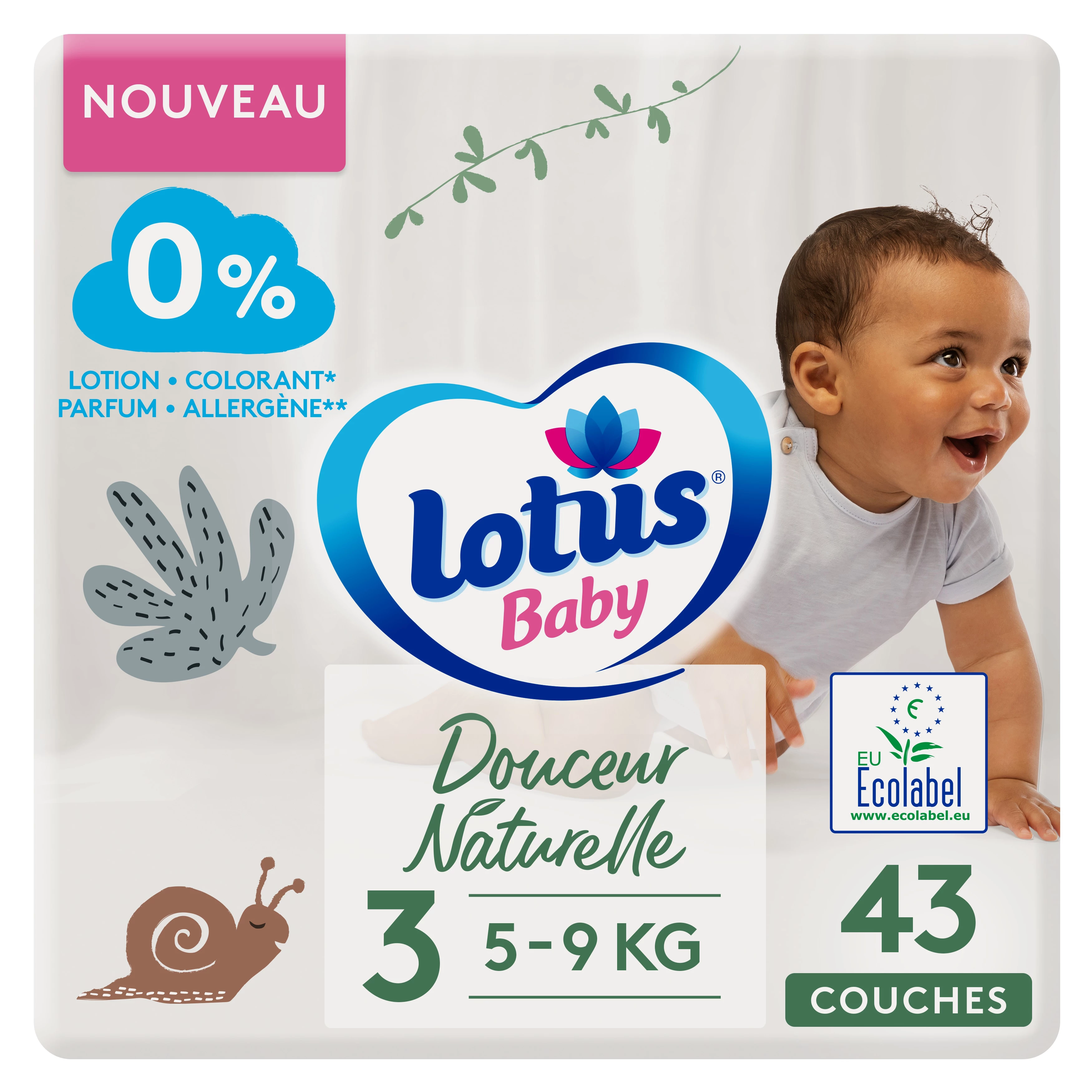 Lotus Baby Touch - couche Culotte Taille 4 (9-14 Kg) Pack 1 mois