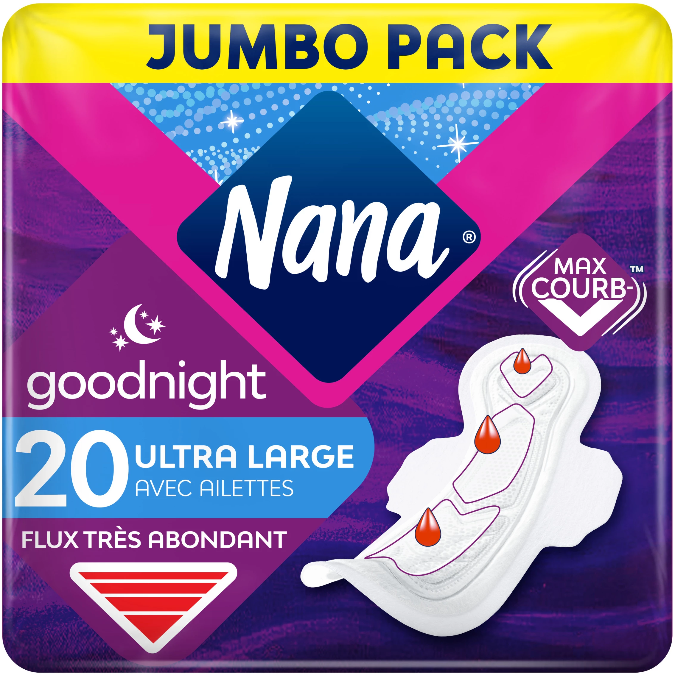 Serviettes hygiéniques Ultra Goodnight NANA x20